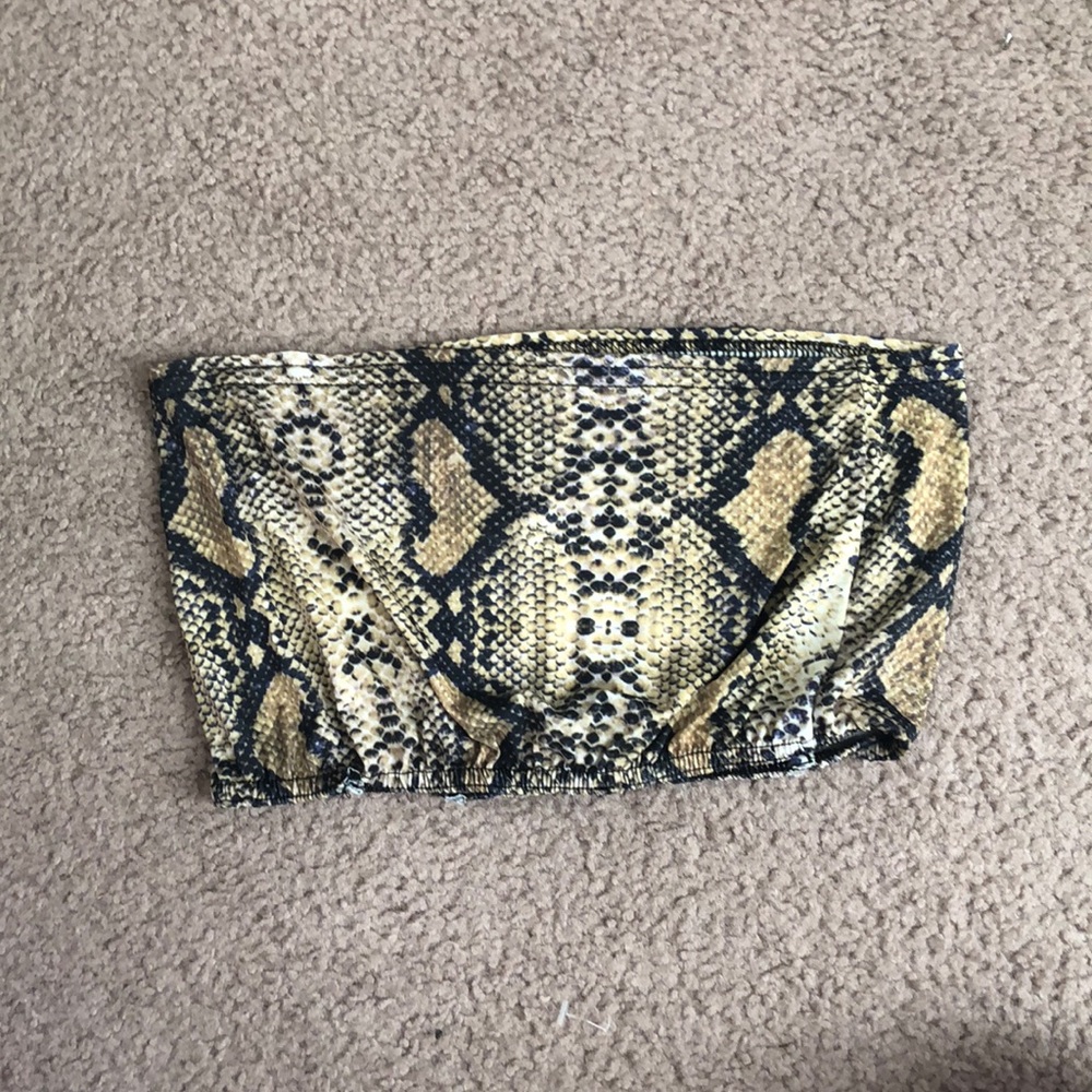 Snakeskin tube top